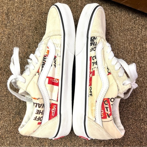 VANS Women's Old Skool True White Packing Tape size 6M - Picture 4 of 9